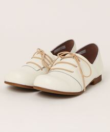 バレエシューズ（ホワイト/白色系・レザー・本革）ファッション