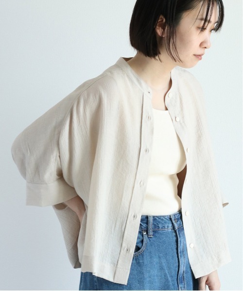 cepo（セポ）の「バンドカラー ドルマンスリーブシャツ（シャツ/ブラウス・レディース・ベージュ/オフホワイト/モカ/ブラウン・M）」の4枚目の写真