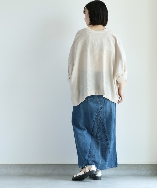 cepo（セポ）の「バンドカラー ドルマンスリーブシャツ（シャツ/ブラウス・レディース・ベージュ/オフホワイト/モカ/ブラウン・M）」の22枚目の写真