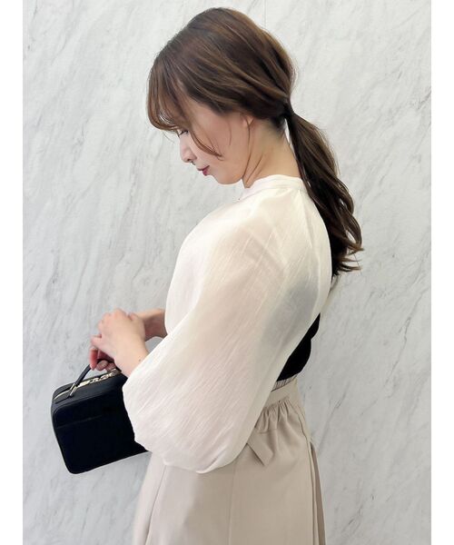 dazzlin（ダズリン）の「ケープバルーンシアートップス（Tシャツ/カットソー・レディース・ブラック/ネイビー/ブラウン・FREE）」の5枚目の写真