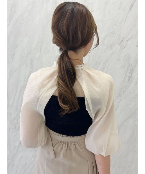 dazzlin（ダズリン）の「ケープバルーンシアートップス（Tシャツ/カットソー・レディース・ブラック/ネイビー/ブラウン・FREE）」の6枚目の写真