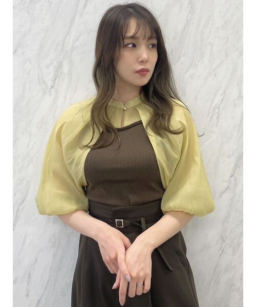 dazzlin（ダズリン）の「ケープバルーンシアートップス（Tシャツ/カットソー・レディース・ブラック/ネイビー/ブラウン・FREE）」の11枚目の写真