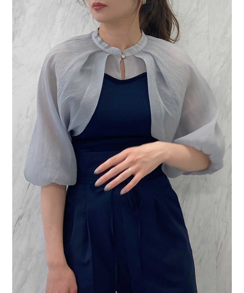 dazzlin（ダズリン）の「ケープバルーンシアートップス（Tシャツ/カットソー・レディース・ブラック/ネイビー/ブラウン・FREE）」の3枚目の写真