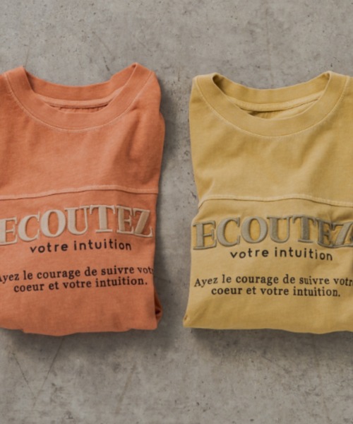 PUAL CE CIN（ピュアルセシン）の「【WEB限定】シリコン刺繍Tシャツ（Tシャツ/カットソー・レディース・イエロー/オレンジ/チャコール/ベージュ・FREE）」の18枚目の写真