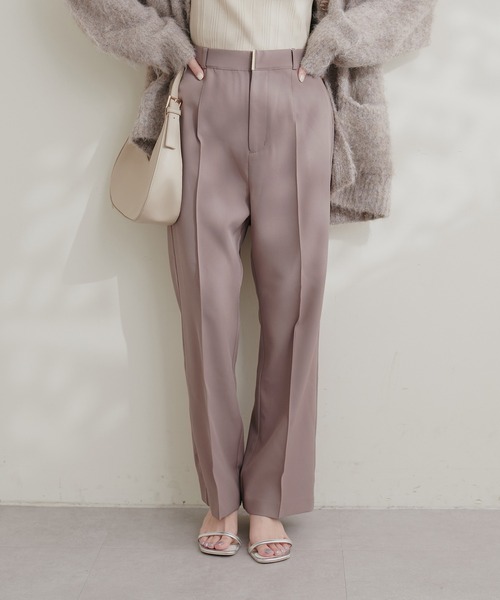 natural couture（ナチュラルクチュール）の「osonoハイウエスト美フレアパンツ（スラックス・レディース・ブラック/モカ/その他1・SMALL/MEDIUM/LARGE）」の19枚目の写真