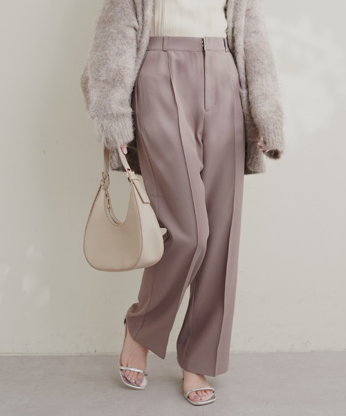 natural couture（ナチュラルクチュール）の「osonoハイウエスト美フレアパンツ（スラックス・レディース・ブラック/モカ/その他1・SMALL/MEDIUM/LARGE）」の20枚目の写真