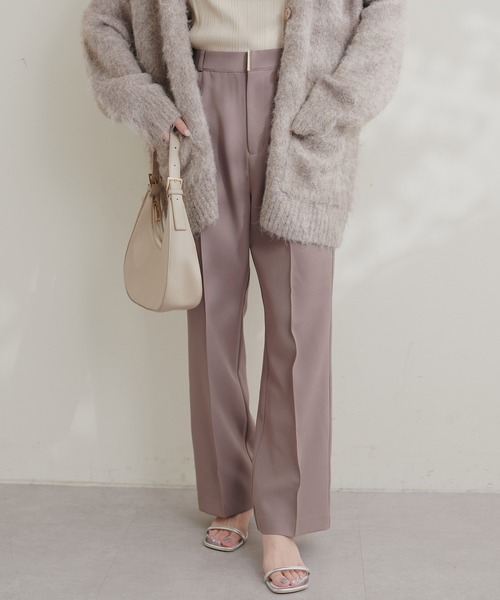 natural couture（ナチュラルクチュール）の「osonoハイウエスト美フレアパンツ（スラックス・レディース・ブラック/モカ/その他1・SMALL/MEDIUM/LARGE）」の22枚目の写真