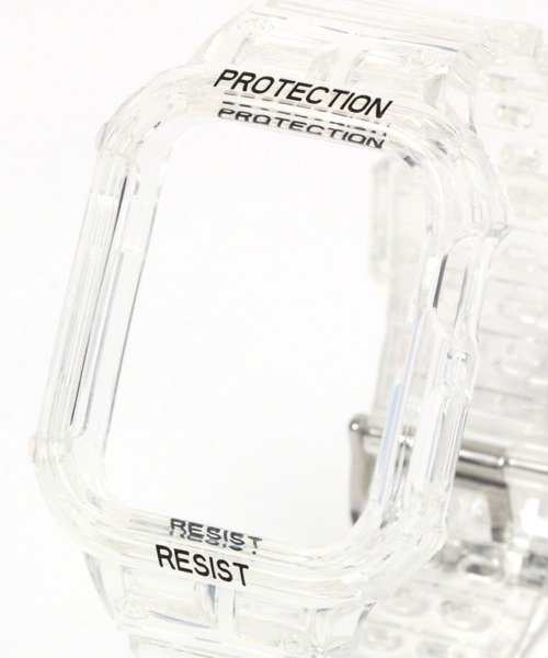 GLOBAL WORK（グローバルワーク）の「アップルウォッチクリアバンド/973083（デジタル腕時計・レディース・クリア/クリアブルー/ブラック・MEDIUM/SMALL）」の12枚目の写真