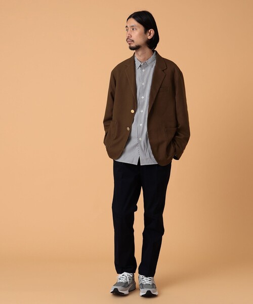 BEAMS LIGHTS（ビームスライツ）の「BEAMS LIGHTS / 2ボタン ツイル ブレザー ジャケット（その他アウター・メンズ・ネイビー/ライトブラウン・SMALL/MEDIUM/LARGE/X-LARGE）」の20枚目の写真