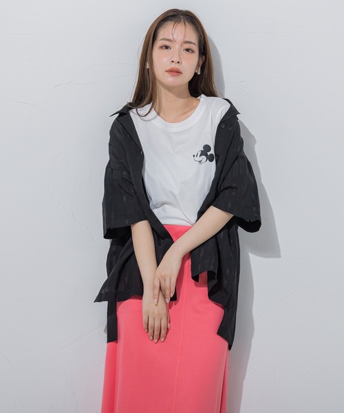 VICKY(ビッキー)の「【夏らしい爽やかなストライプ柄】オープンカラーブラウス《手洗い可能》(シャツ/ブラウス・レディース・イエロー/ホワイト/ブラック/ブルー・M)」の11枚目の写真