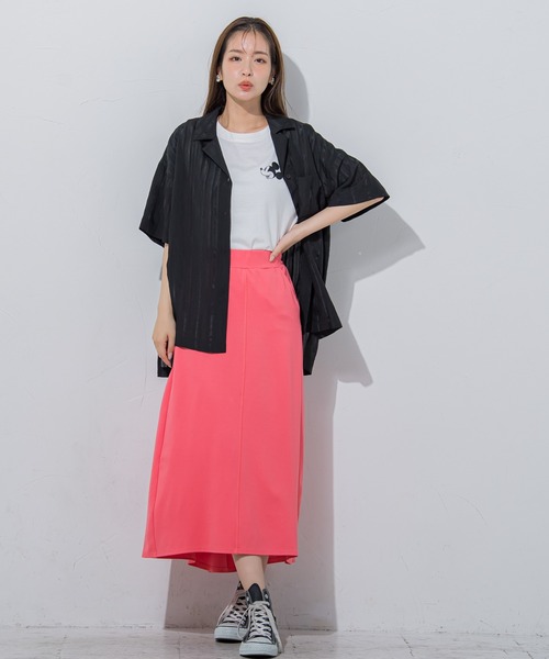 VICKY(ビッキー)の「【夏らしい爽やかなストライプ柄】オープンカラーブラウス《手洗い可能》(シャツ/ブラウス・レディース・イエロー/ホワイト/ブラック/ブルー・M)」の15枚目の写真