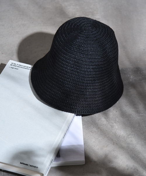 CALIFORNIA OUTFITTERS(カリフォルニア アウトフィッターズ)の「1-6C8 ペーパー クロシェ編み バケットハット(ハット・レディース・ベージュ/ホワイト/ブラック/アイボリー・FREE)」の13枚目の写真