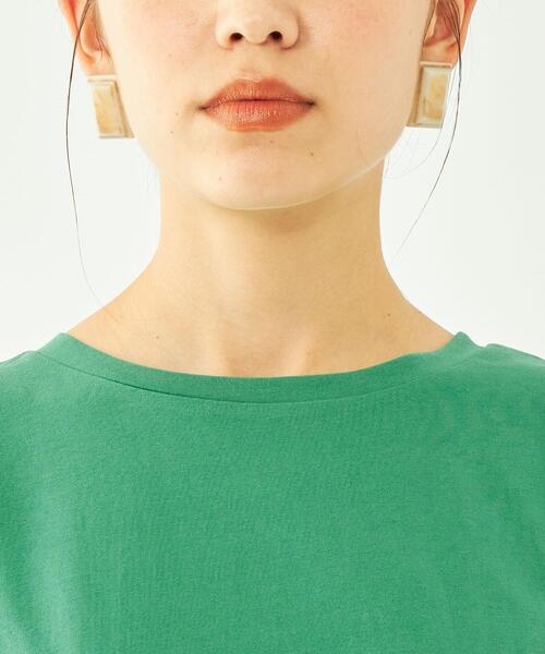green label relaxing（グリーンレーベルリラクシング）の「バックペプラム フレンチスリーブ プルオーバー カットソー（Tシャツ/カットソー・レディース・ブラック/オフホワイト/ケリー/その他1・FREE）」の13枚目の写真