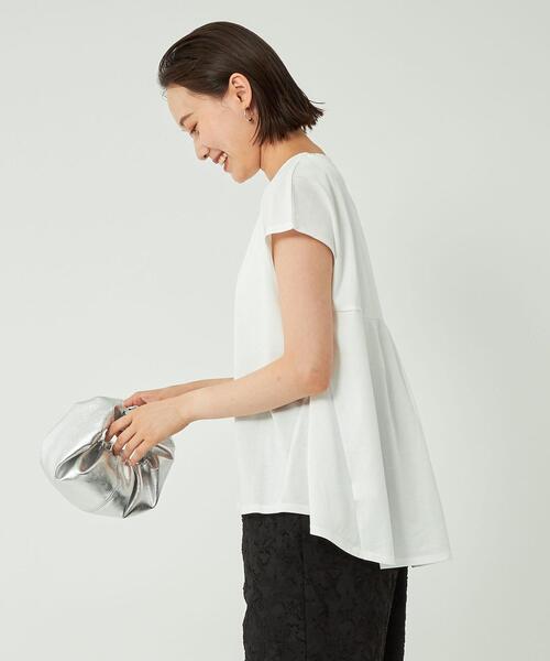 green label relaxing（グリーンレーベルリラクシング）の「バックペプラム フレンチスリーブ プルオーバー カットソー（Tシャツ/カットソー・レディース・ブラック/オフホワイト/ケリー/その他1・FREE）」の19枚目の写真