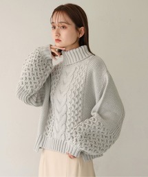 CLEIO | 【CLEIO】ケーブルランダム切り替えニット(ニット/セーター)