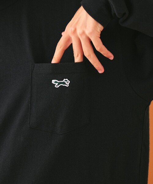 TOWNCRAFT(タウンクラフト)の「TOWN CRAFT/タウンクラフト 別注 ワンポイントクルーネック ロングスリーブ ポケットTシャツ(Tシャツ/カットソー・メンズ・アッシュグレー/ホワイト/ブラック/グリーン・SMALL/MEDIUM/LARGE)」の10枚目の写真