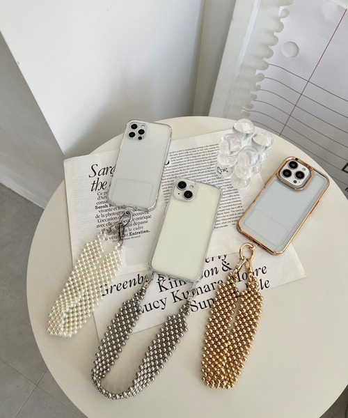 Me%（ミィパーセント）の「【ストラップシート付き】フラットアミハンドルストラップ  972650（スマホグッズ・レディース・シルバー/ゴールド/アイボリー・FREE）」の5枚目の写真