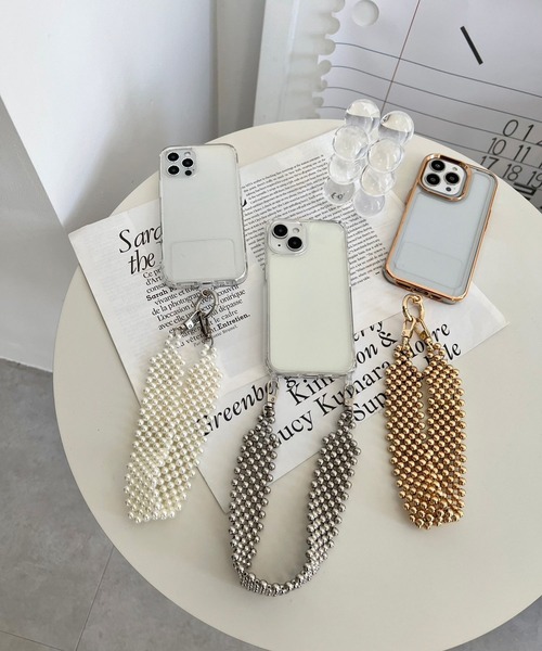 Me%（ミィパーセント）の「【ストラップシート付き】フラットアミハンドルストラップ  972650（スマホグッズ・レディース・シルバー/ゴールド/アイボリー・FREE）」の6枚目の写真