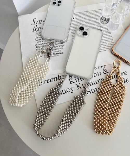 Me%（ミィパーセント）の「【ストラップシート付き】フラットアミハンドルストラップ  972650（スマホグッズ・レディース・シルバー/ゴールド/アイボリー・FREE）」の7枚目の写真