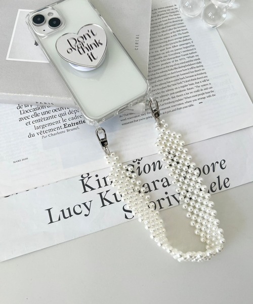 Me%（ミィパーセント）の「【ストラップシート付き】フラットアミハンドルストラップ  972650（スマホグッズ・レディース・シルバー/ゴールド/アイボリー・FREE）」の9枚目の写真