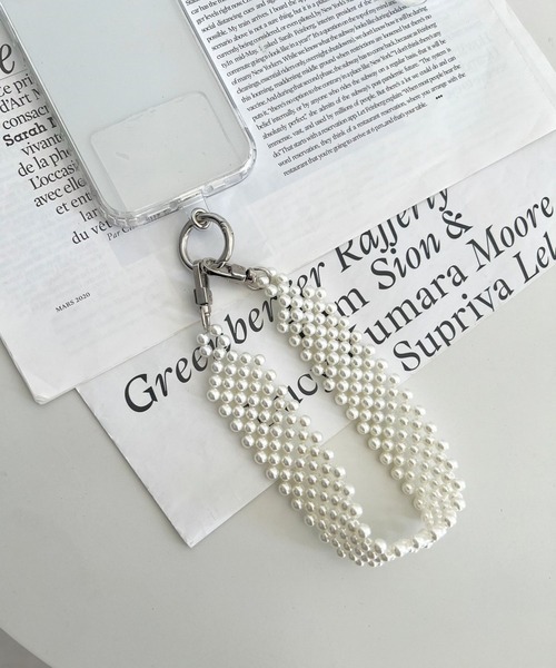 Me%（ミィパーセント）の「【ストラップシート付き】フラットアミハンドルストラップ  972650（スマホグッズ・レディース・シルバー/ゴールド/アイボリー・FREE）」の11枚目の写真