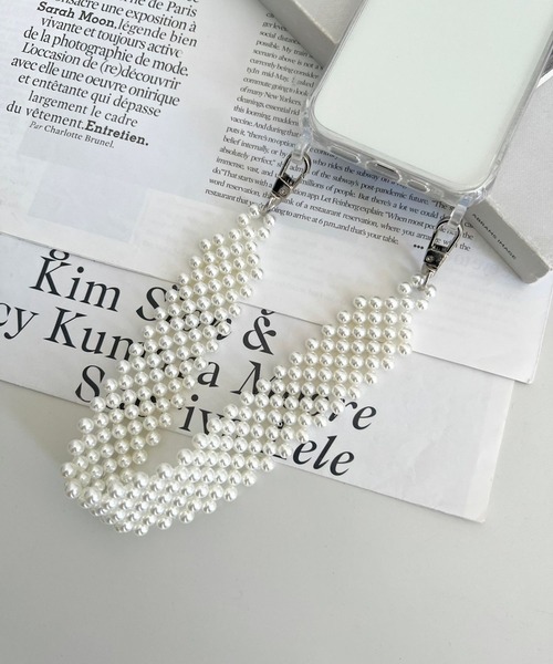 Me%（ミィパーセント）の「【ストラップシート付き】フラットアミハンドルストラップ  972650（スマホグッズ・レディース・シルバー/ゴールド/アイボリー・FREE）」の12枚目の写真