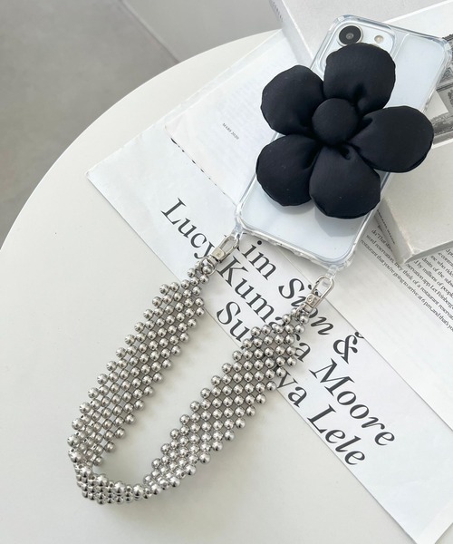 Me%（ミィパーセント）の「【ストラップシート付き】フラットアミハンドルストラップ  972650（スマホグッズ・レディース・シルバー/ゴールド/アイボリー・FREE）」の17枚目の写真