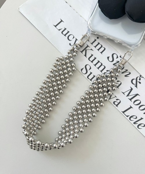 Me%（ミィパーセント）の「【ストラップシート付き】フラットアミハンドルストラップ  972650（スマホグッズ・レディース・シルバー/ゴールド/アイボリー・FREE）」の18枚目の写真