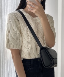 cable stitch dusty knit / ケーブルステッチダスティニット