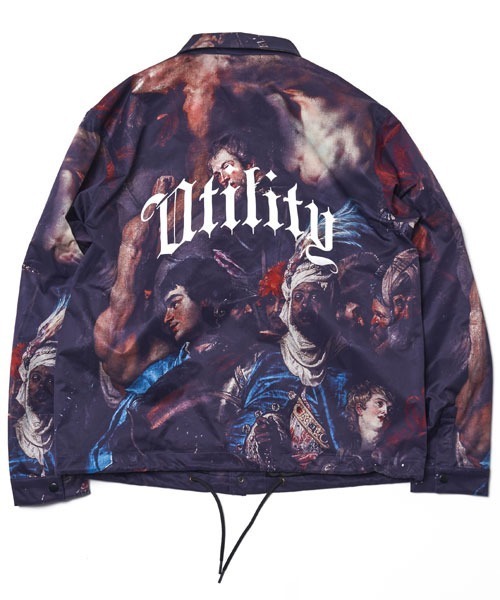 EFFECTEN（エフェクテン）の「EFFECTEN エフェクテン /“A.O.T.M” Baroque Coach Jacket（ナイロンジャケット・メンズ・ブラック系・MEDIUM/LARGE）」の3枚目の写真