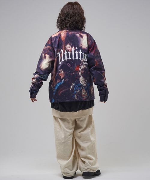 EFFECTEN（エフェクテン）の「EFFECTEN エフェクテン /“A.O.T.M” Baroque Coach Jacket（ナイロンジャケット・メンズ・ブラック系・MEDIUM/LARGE）」の4枚目の写真