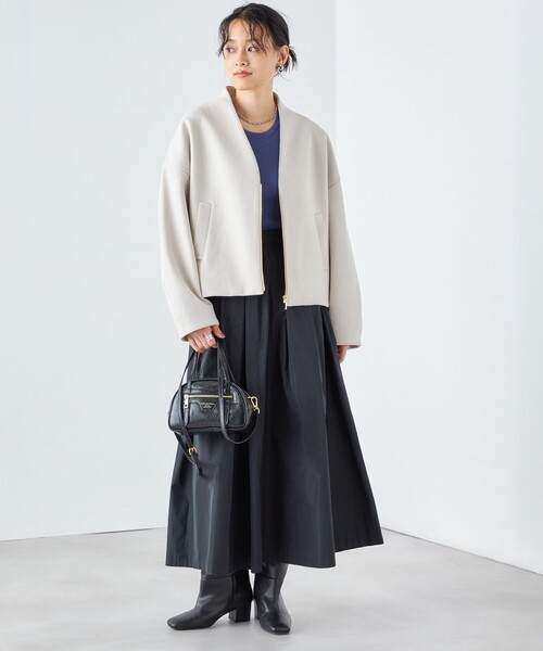 完売品【定価22,000円】パイピング デザイン ジップ ブルゾン 試着のみ SHIPS（シップス）の「〈手洗い可能〉パイピング デザイン