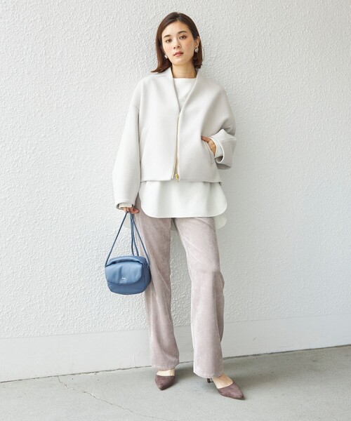 完売品【定価22,000円】パイピング デザイン ジップ ブルゾン 試着のみ SHIPS（シップス）の「〈手洗い可能〉パイピング デザイン