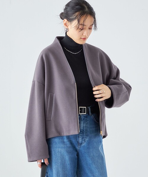 SHIPS（シップス）の「〈手洗い可能〉パイピング デザイン ジップ