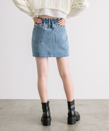 【オリーブ デ オリーブ】レディース デニム ミニ 巻きスカート フリーサイズ オリーブ デ オリーブ】レディース デニム ミニ 巻きスカート