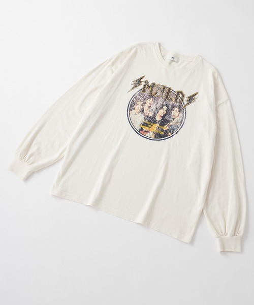 MONO-MART LADY'S(モノマートレディース)の「ヴィンテージライクピグメントビックロンT(Tシャツ/カットソー・レディース・スミクロ/アイボリー系1/ブラウン/アイボリー系2/ブラック系1/ブラック系2/ネイビー/アイボリー/ブラウン系2/ブラウン系3/ブラック系3・FREE)」の12枚目の写真