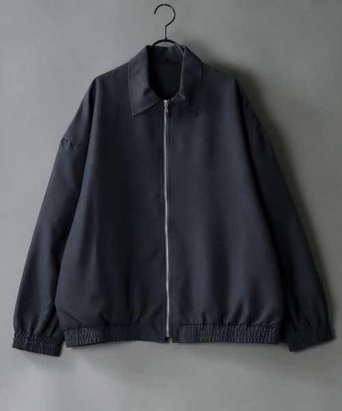 SITRY(シトリー)の「polyester tropical zip blouson/ポリトロ ジップブルゾン(ブルゾン・メンズ・ダークネイビー/ブラック/カーキ・LL/M/L)」の1枚目の写真