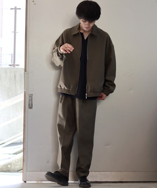 SITRY(シトリー)の「polyester tropical zip blouson/ポリトロ ジップブルゾン(ブルゾン・メンズ・ダークネイビー/ブラック/カーキ・LL/M/L)」の21枚目の写真