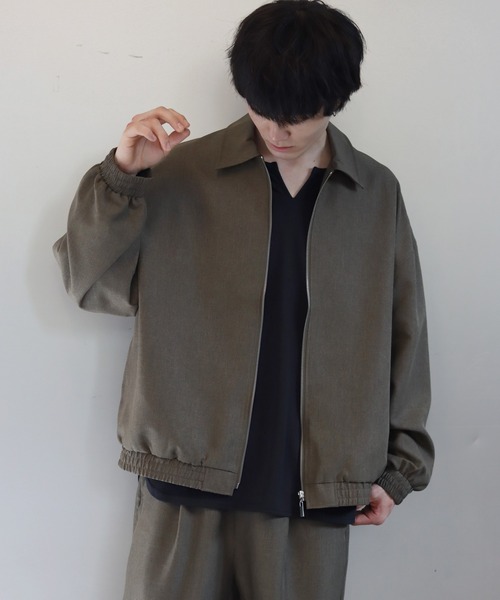 SITRY(シトリー)の「polyester tropical zip blouson/ポリトロ ジップブルゾン(ブルゾン・メンズ・ダークネイビー/ブラック/カーキ・LL/M/L)」の16枚目の写真