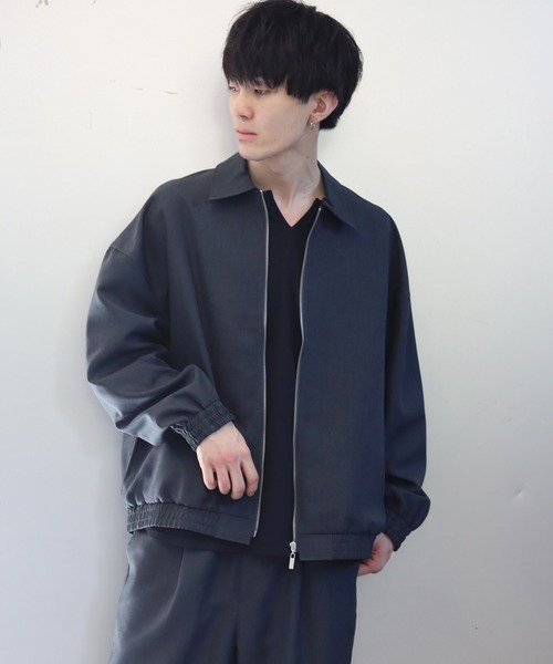 SITRY(シトリー)の「polyester tropical zip blouson/ポリトロ ジップブルゾン(ブルゾン・メンズ・ダークネイビー/ブラック/カーキ・LL/M/L)」の17枚目の写真