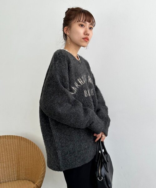 セール】【WEB限定】ダブルジャガードアーチロゴニット《ユニセックス