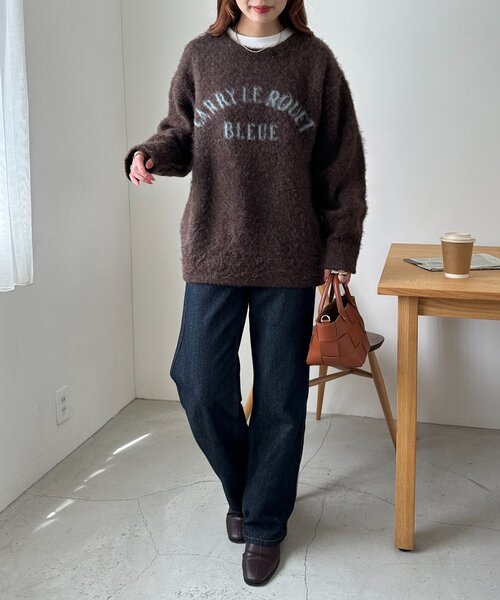 セール】【WEB限定】ダブルジャガードアーチロゴニット《ユニセックス