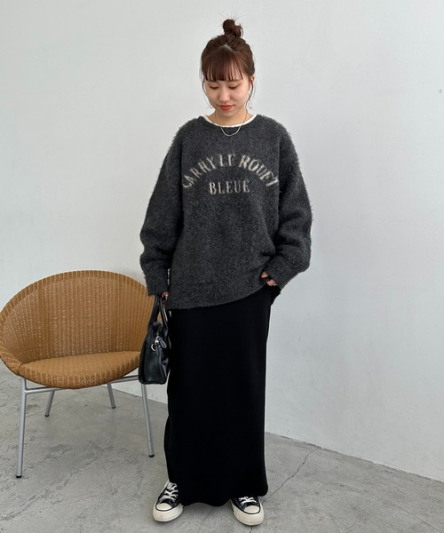 【セール】【ユニセックス/WEB限定】ダブルジャガードアーチロゴニット（ニット/セーター）｜DISCOAT（ディスコート）