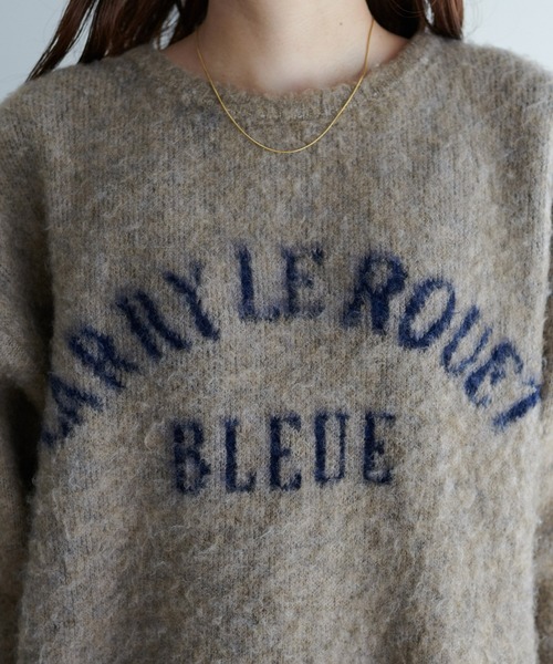 【セール】【ユニセックス/WEB限定】ダブルジャガードアーチロゴニット（ニット/セーター）｜DISCOAT（ディスコート）