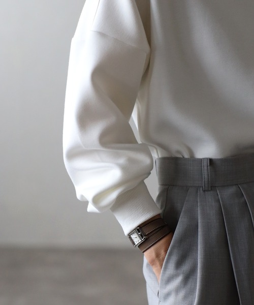 Bonjour Sagan（ボンジュールサガン）の「オフショルリブ袖カットソー（Tシャツ/カットソー・レディース・ホワイト/ブラウン/ブラック・FREE）」の10枚目の写真