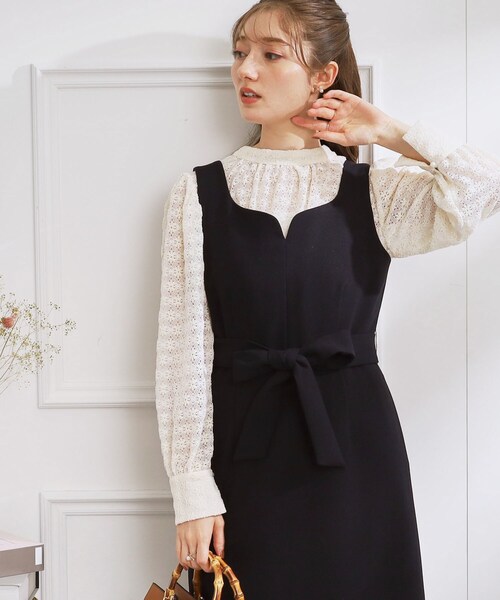 couture brooch（クチュールブローチ）の「◆モールレース前後2wayブラウス（シャツ/ブラウス・レディース・アイボリー・38/42）」の3枚目の写真