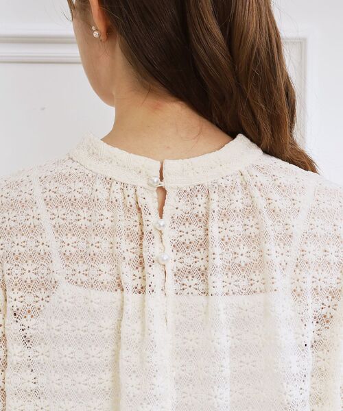 couture brooch（クチュールブローチ）の「◆モールレース前後2wayブラウス（シャツ/ブラウス・レディース・アイボリー・38/42）」の7枚目の写真
