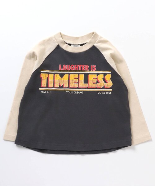 BREEZE(ブリーズ)の「【WEB限定】ラグランロゴTシャツ(Tシャツ/カットソー・キッズ・チャコール/グリーン/アイボリー/グレー・100/90/130/120/110/80/140)」の7枚目の写真