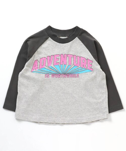 BREEZE(ブリーズ)の「【WEB限定】ラグランロゴTシャツ(Tシャツ/カットソー・キッズ・チャコール/グリーン/アイボリー/グレー・100/90/130/120/110/80/140)」の13枚目の写真