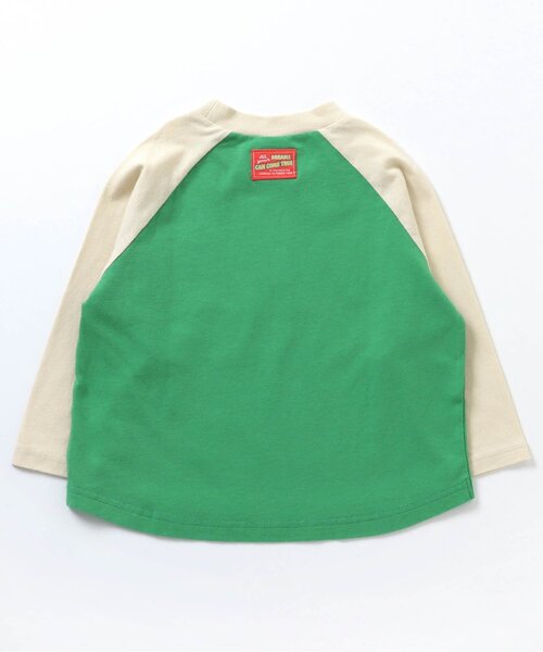 BREEZE(ブリーズ)の「【WEB限定】ラグランロゴTシャツ(Tシャツ/カットソー・キッズ・チャコール/グリーン/アイボリー/グレー・100/90/130/120/110/80/140)」の16枚目の写真